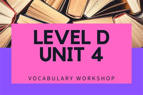 Vocabulary workshop level d unit 4 answers - Test Match Created by For the Vocabulary Workshop Level D Book. This set is based on Unit 4. Terms in this set (20) Abscond to run off and hide Access (n) approach or …